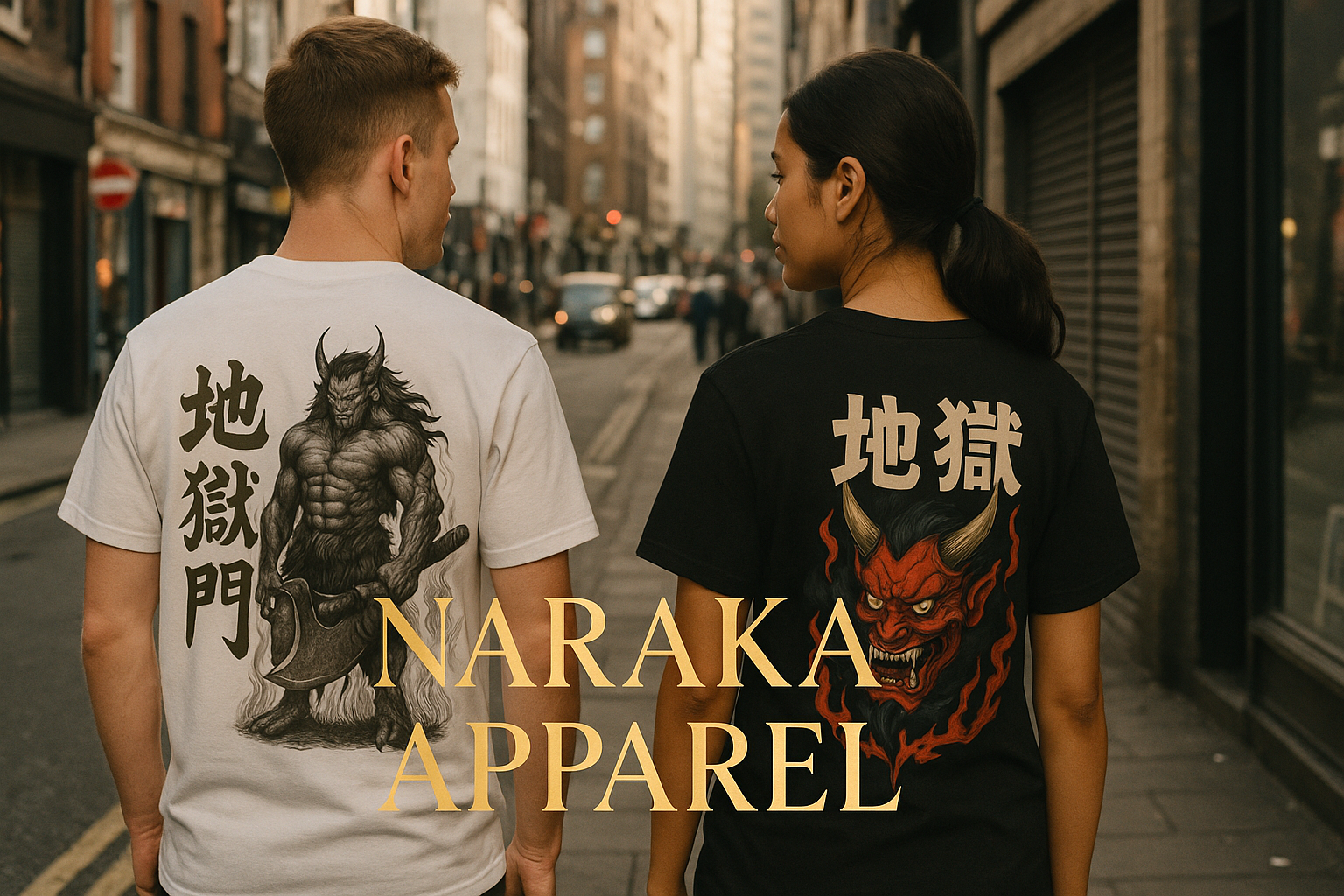 NARAKAE APPAREL Street Banner with Gold Text
